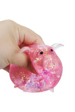 Chubby Pig Glittery Maltose Putty Filled Squishy Toy: ASSORTED / ONE SIZE