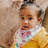 Copper Pearl 4 Pack Baby Bandana Bibs - Bloom