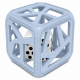 Chew Cube - Silicone Teether Rattle: Blue