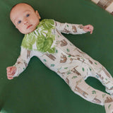 Copper Pearl Zip-Up Footie Pajama - Noah: Newborn