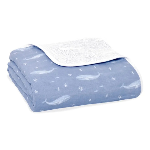 Aden + Anais Oceanic-Deep Sea Organic Muslin Dream Blanket