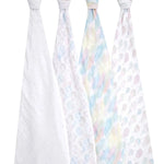 Aden + Anais 4 pack Organic Muslin Swaddles- Above the Clouds
