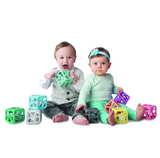 Malarkey Kids Chew Cube Silicone Teether Rattle Pink