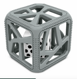 Malarkey Kids Chew Cube Silicone Teether Rattle Grey