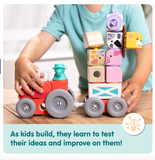 Melissa and Dough Blockables Snap & Play/ Mix & Match - Farm Friends Play Set