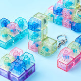 Pastel/Clear LED Tetris  Clicker Keyboard Keycap Keychain : 2. Clear LED