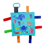 Ocean Fish Crinkle Tag Square 8x8 Baby Teach @ Home Toy