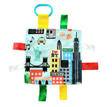 New York City NYC Baby City Learning Crinkle Squares 8"x 8"
