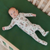 Copper Pearl Zip-Up Footie Pajama - Noah: 0-3 Months