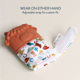 *NEW OPTIONS* Itzy Mitt™ Silicone Teething Mitts: Highland Cow