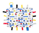 Police Rescue Taggy Comfort Blanket Learning Lovey 14 x 18