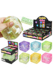 Fine Iridescent Glitter Cube Maltose Putty Filled Squishy: ASSORTED / ONE SIZE