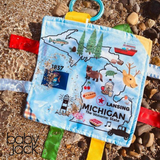 Michigan State Baby Learning Crinkle Tag Square 8"x 8" Toy