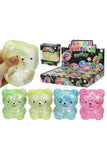 Smiling Bear Glittery Maltose Putty Filled TPR Squishy Toy: ASSORTED