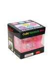 Iridescent Flake Glitter Cube Maltose Putty Filled Squishy
