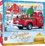 Sparkle & Shine - Winter's Joyful Arrival 500 Piece Glitter Jigsaw Puzzle