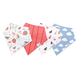 Copper Pearl 4 Pack Baby Bandana Bibs - Farmstead