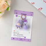 Labubu Inspired Hot-Selling Cute Keychain for Girls,Car Key Accessory: Yellow