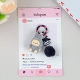 Labubu Inspired Hot-Selling Cute Keychain for Girls,Car Key Accessory: Green