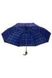 Plaid Auto Open Bi-Fold Compact Umbrella