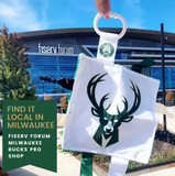 Milwaukee Bucks NBA Licensed 8x8 Crinkle Tag Stroller Toy