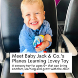 Airplanes Helicopter Crinkle Tag Square 8"x8” Sensory Toy