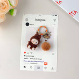 Labubu Inspired Hot-Selling Cute Keychain for Girls,Car Key Accessory: Blue