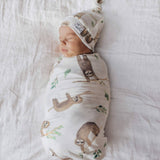 Copper Pearl Knit Swaddle Blanket - Noah