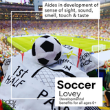 Soccer Ball Baby Learning Lovey Tag Stroller Toy 10" x 10"