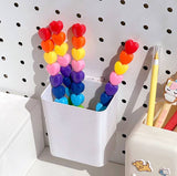 Rainbow Heart Stackable Crayon Pen