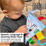 Florida Toy Teaches State Facts Crinkle Tag Square 8"x 8"