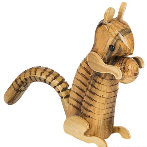 Toy Network 5” Flexible Wooden Squirrel