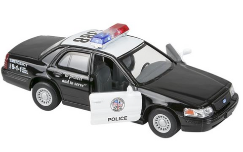 Toy Network 5" Die-Cast Pull Back Ford Crown Victoria Police Car