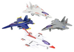 Toy Network 4" Die-Cast Pull Back Mini Fighter Jet