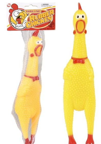 Squeaky chicken best sale