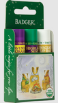 Badger Lip Balm Green 3pk