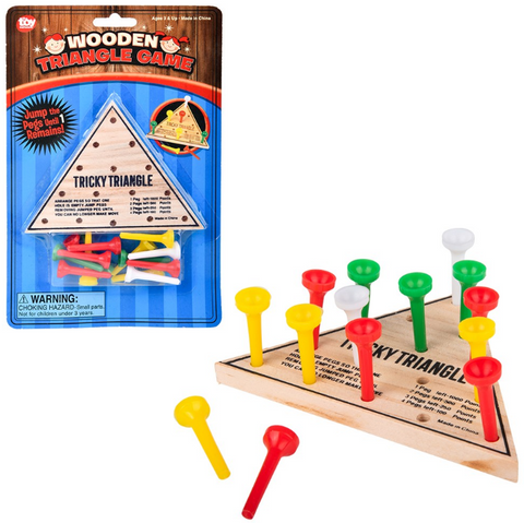 Toy Network - 4.5" Wooden Triangle game