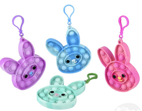 Toy Network Bubble Poppers - Easter Marbleized Bunny Clip