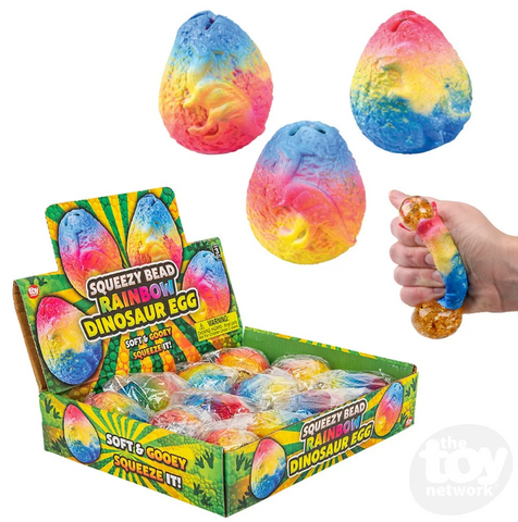 Toy Network - Squeezy Bead Rainbow Dinosaur Egg