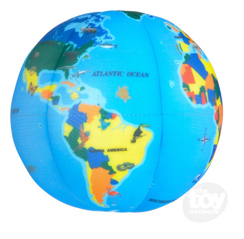 Toy Network - 8” Plush Printed Globe Ball