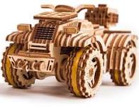 Wood Trick Mechanical 3D Puzzle Quad Bike