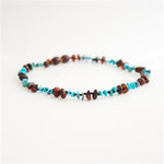 The Amber Monkey - Chestnut & Turquoise 10-11"