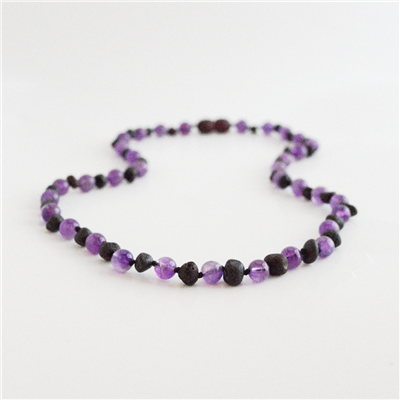 The Amber Monkey - Raw Chestnut Amethyst 17-18"