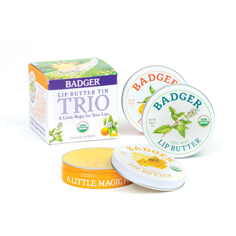 Badger Lip Butter Tin Trio Gift Box