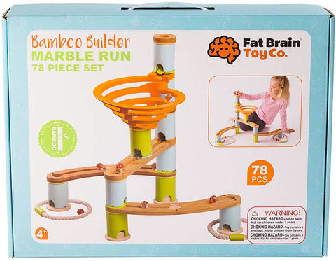 Fat Brain Bamboo Marble Run 78pc Set