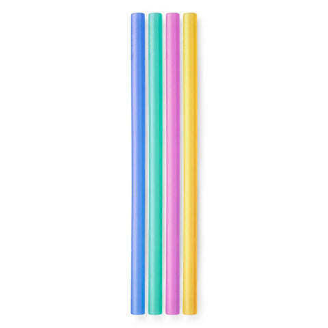 Reduce Reusable Silicone Straws, Assorted Colors, Pack Of 4 Straws