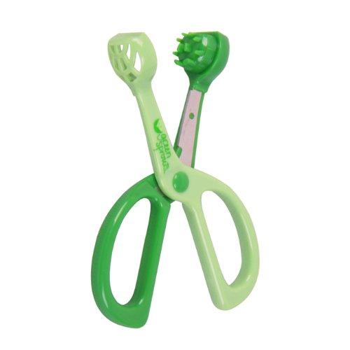 2-Pk) Little Sprout Baby Food Scissors with Covers Stainless Steel
