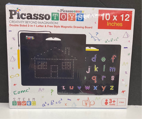 Picasso Tiles Double Sided 2-in-1 Letter Magnetic Drawing Board