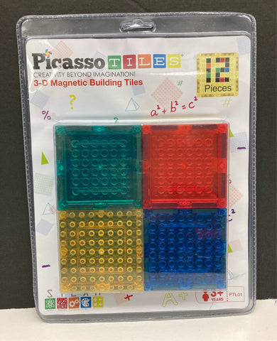 Picasso Tiles 3D Magnetic Building Tiles 12pc