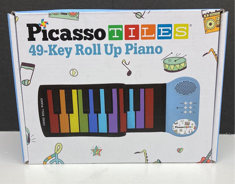 Picasso Tiles 49-Key Roll Up Piano Rainbow